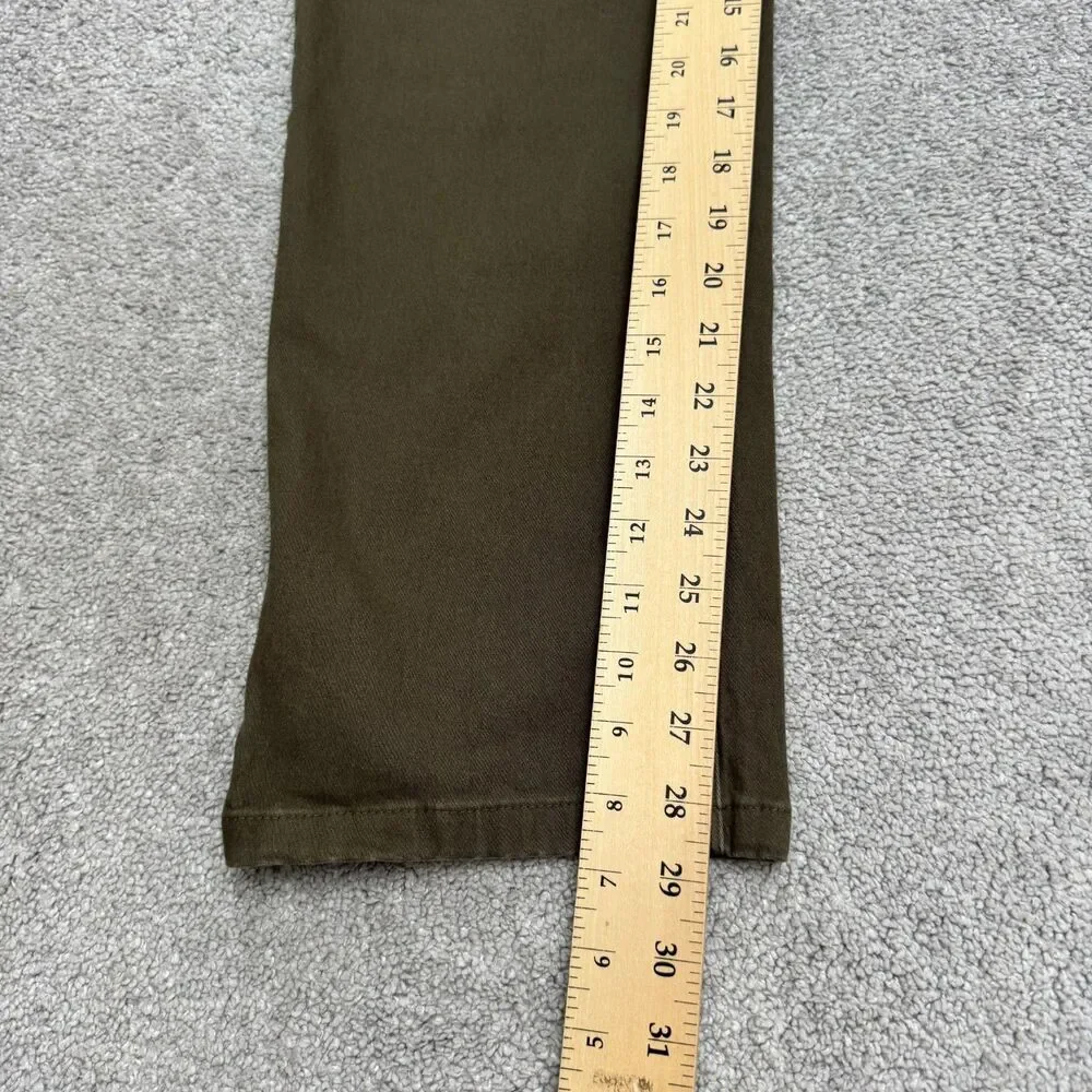 Guess Straight Leg Denim Jeans Mens 36 Olive Green 5-Pocket Casual Stretch 33x28